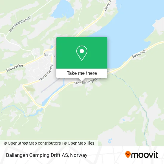 Ballangen Camping Drift AS map