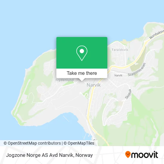 Jogzone Norge AS Avd Narvik map