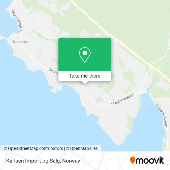 Karlsen Import og Salg map