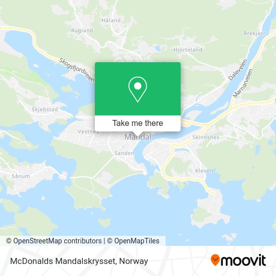 McDonalds Mandalskrysset map