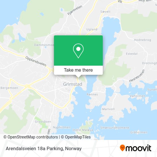 Arendalsveien 18a Parking map