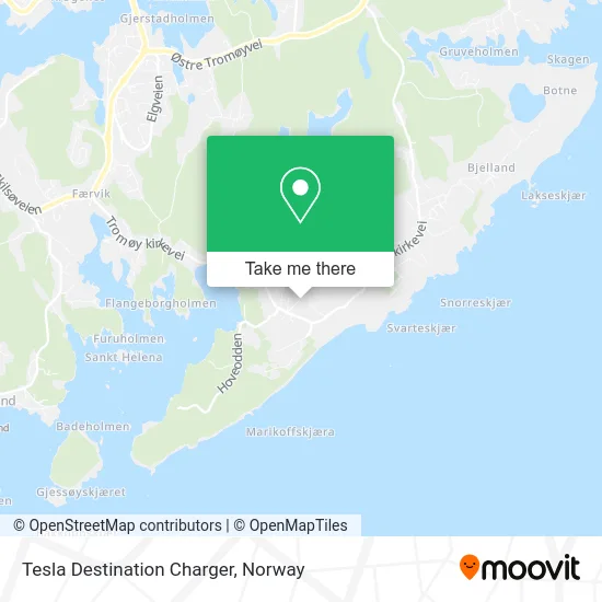 Tesla Destination Charger map