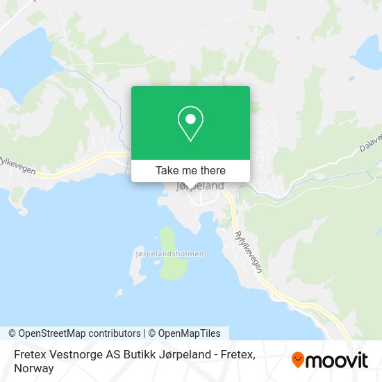 Fretex Vestnorge AS Butikk Jørpeland - Fretex map