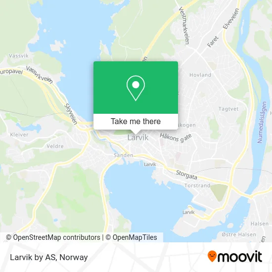 Larvik by AS map
