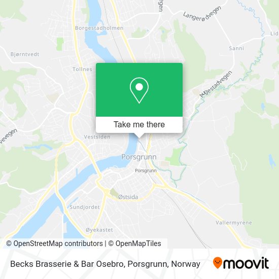 Becks Brasserie & Bar Osebro, Porsgrunn map