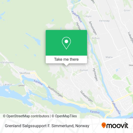 Grenland Salgssupport F. Simmerlund map