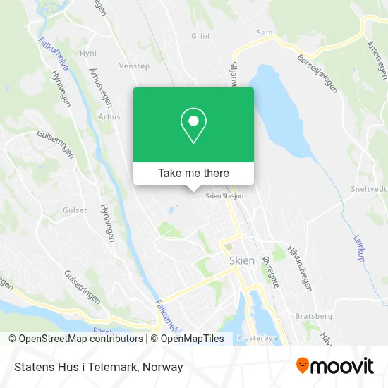 Statens Hus i Telemark map