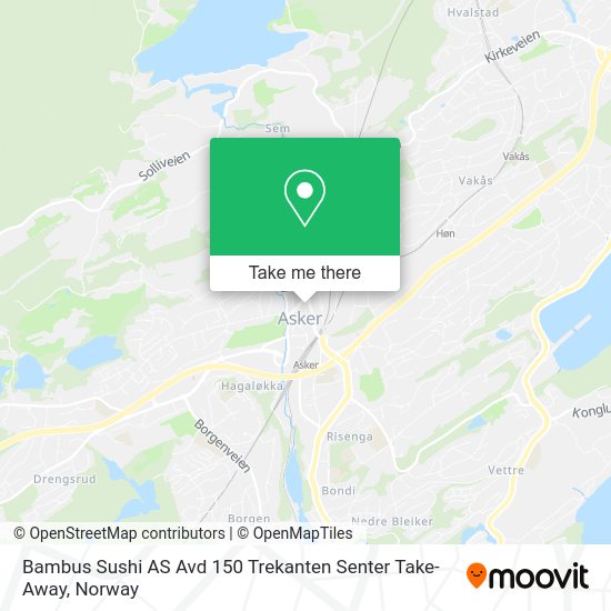 Bambus Sushi AS Avd 150 Trekanten Senter Take-Away map