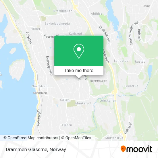 Drammen Glassme map