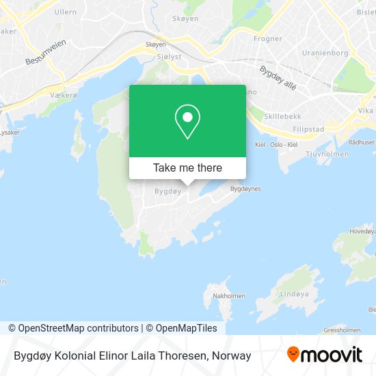 Bygdøy Kolonial Elinor Laila Thoresen map