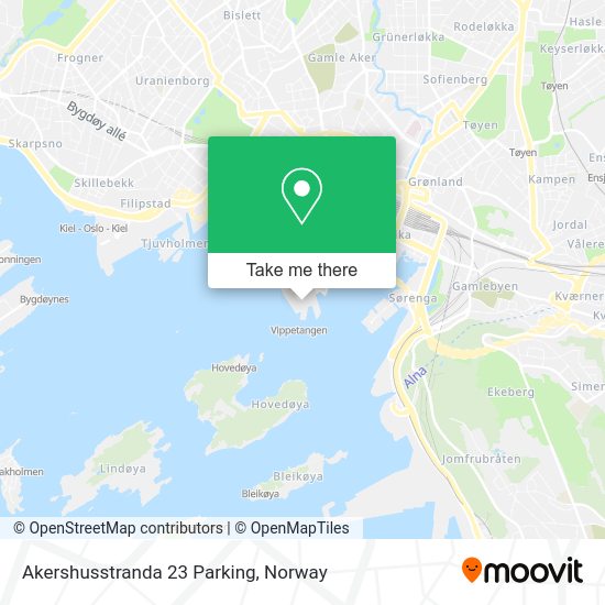 Akershusstranda 23 Parking map