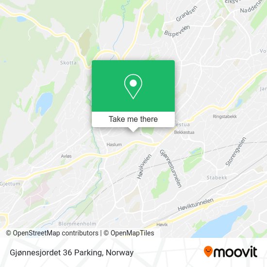 Gjønnesjordet 36 Parking map