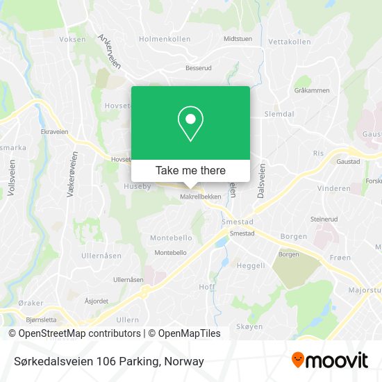 Sørkedalsveien 106 Parking map