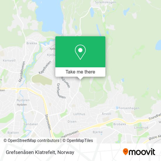 Grefsenåsen Klatrefelt map