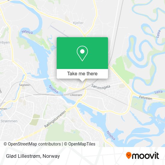 Glød Lillestrøm map
