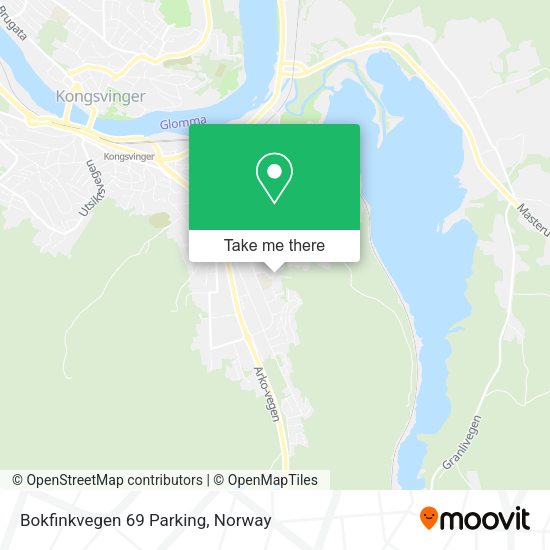 Bokfinkvegen 69 Parking map