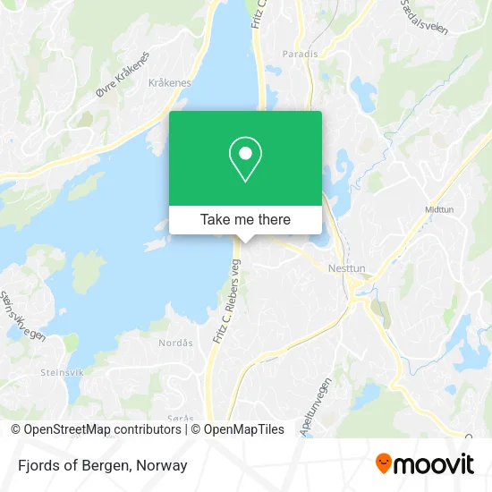 Fjords of Bergen map