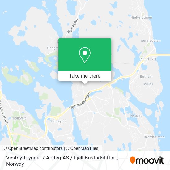 Vestnyttbygget / Apiteq AS / Fjell Bustadstifting map