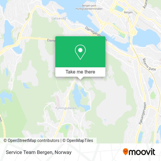 Service Team Bergen map