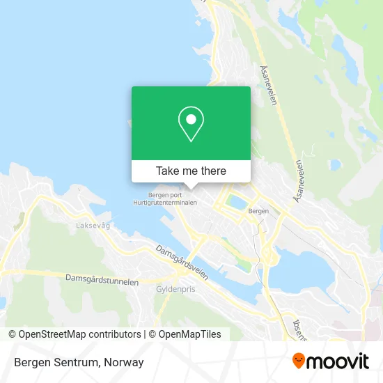 Bergen Sentrum map