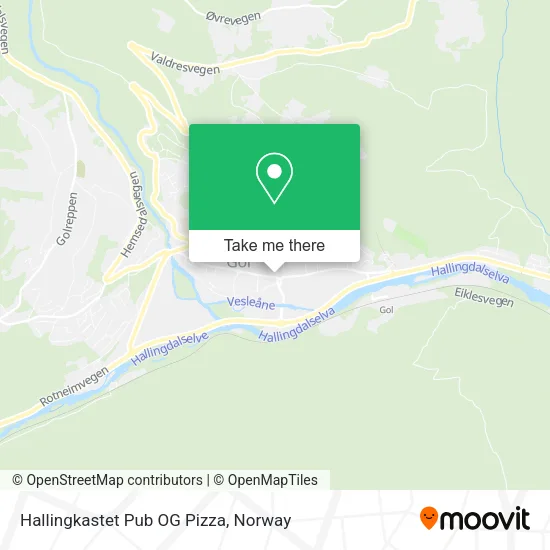 Hallingkastet Pub OG Pizza map