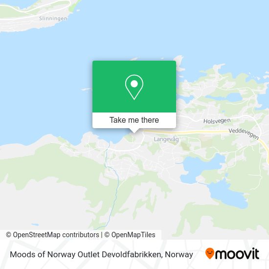 Moods of Norway Outlet Devoldfabrikken map