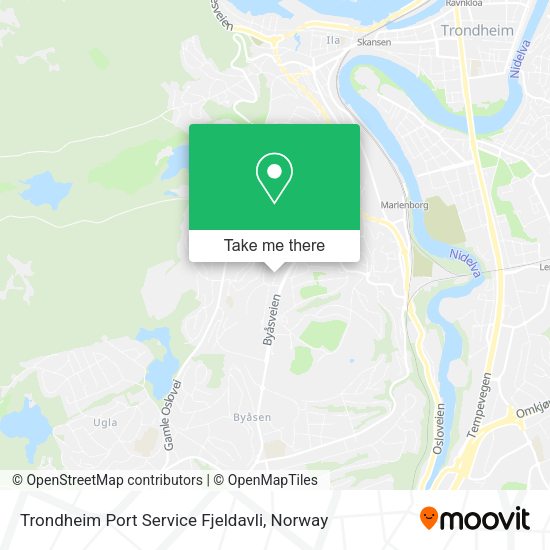 Trondheim Port Service Fjeldavli map