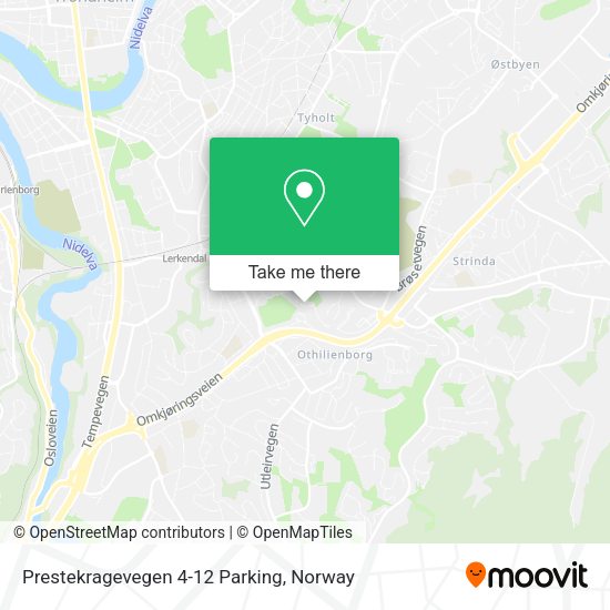 Prestekragevegen 4-12 Parking map