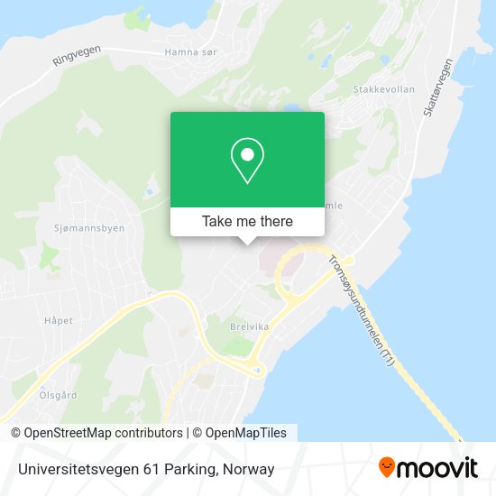 Universitetsvegen 61 Parking map