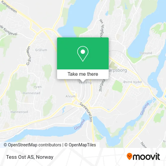 Tess Ost AS map
