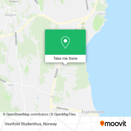 Vestfold Studenthus map