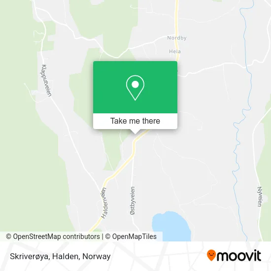 Skriverøya, Halden map