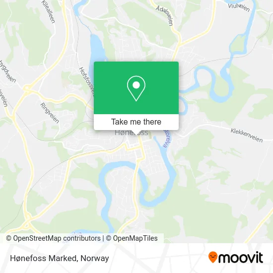 Hønefoss Marked map