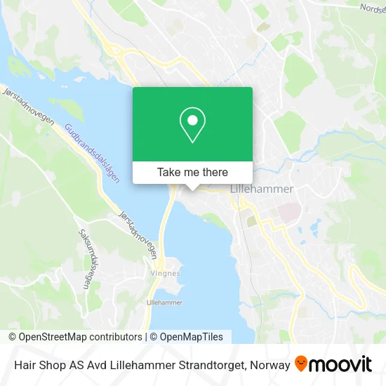 Hair Shop AS Avd Lillehammer Strandtorget map