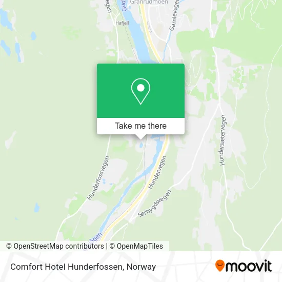 Comfort Hotel Hunderfossen map
