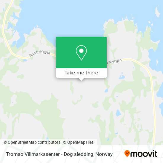 Tromso Villmarkssenter - Dog sledding map