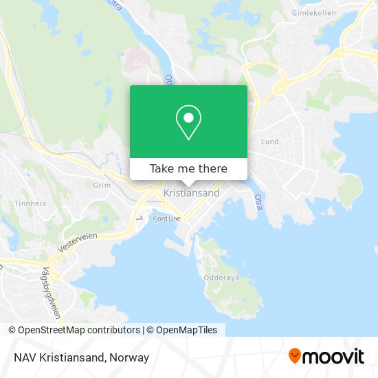 NAV Kristiansand map