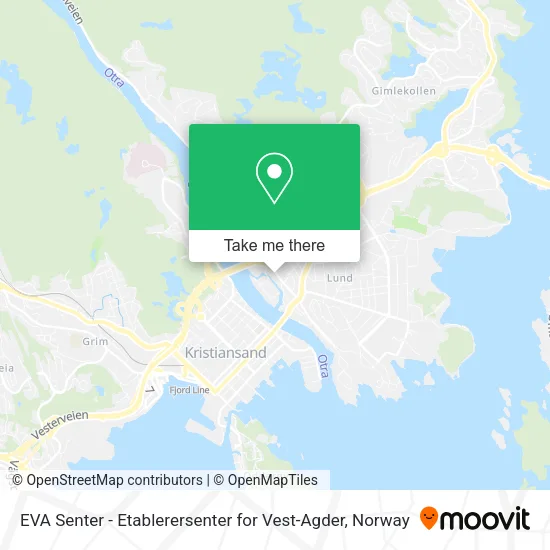 EVA Senter - Etablerersenter for Vest-Agder map