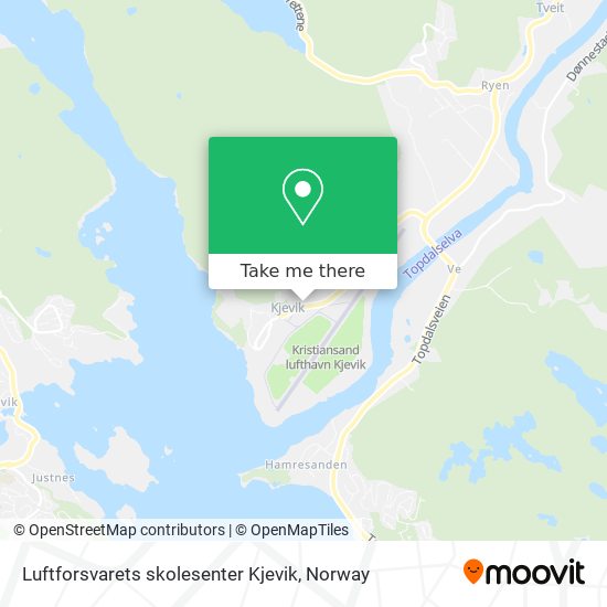 Luftforsvarets skolesenter Kjevik map