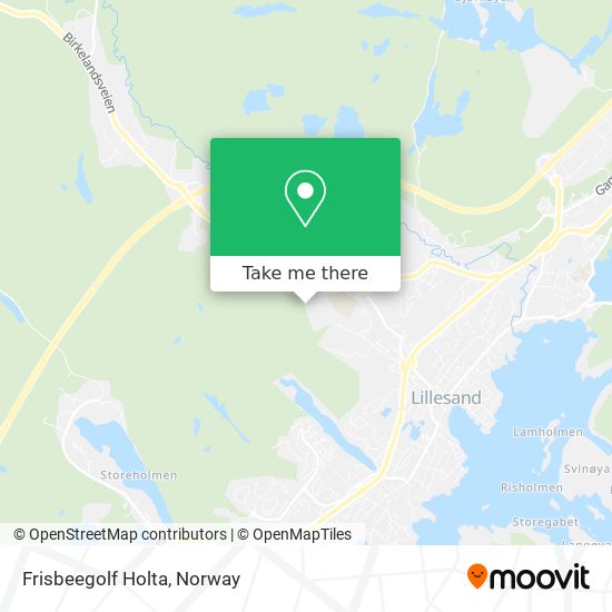 Frisbeegolf Holta map