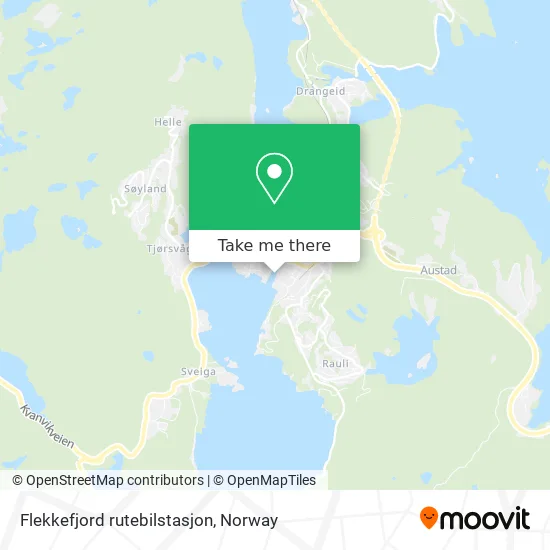 Flekkefjord rutebilstasjon map
