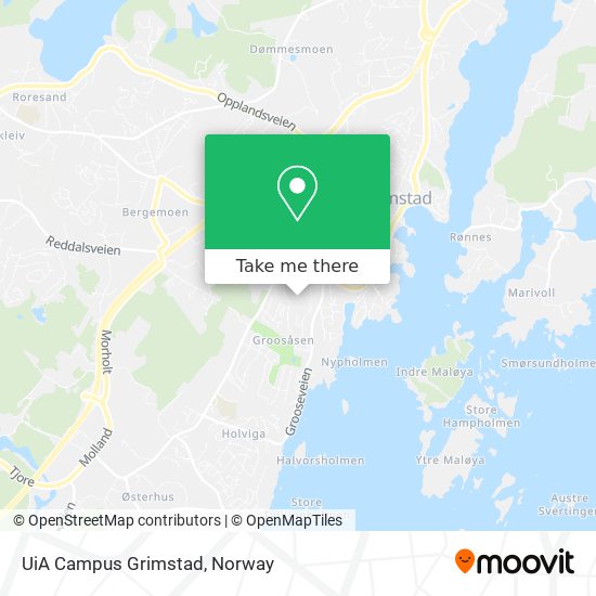 UiA Campus Grimstad map