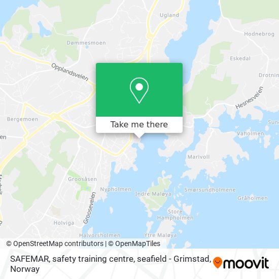 SAFEMAR, safety training centre, seafield - Grimstad map