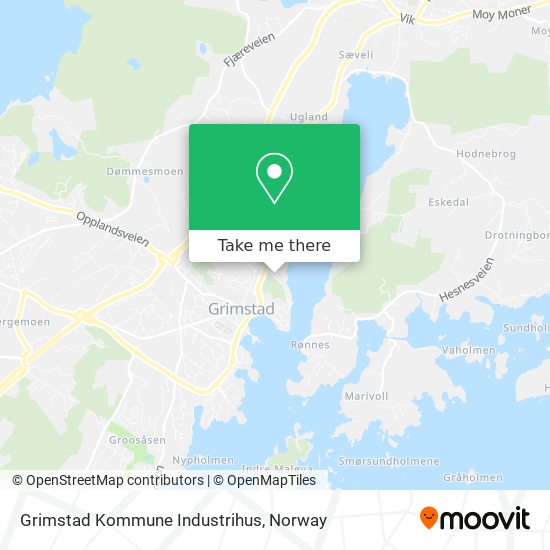 Grimstad Kommune Industrihus map