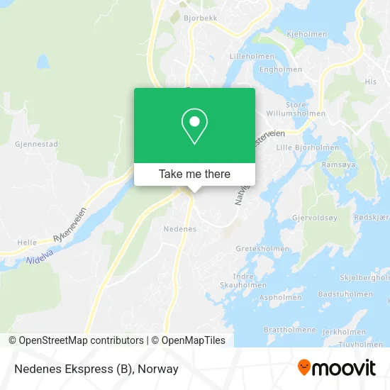 Nedenes Ekspress (B) map