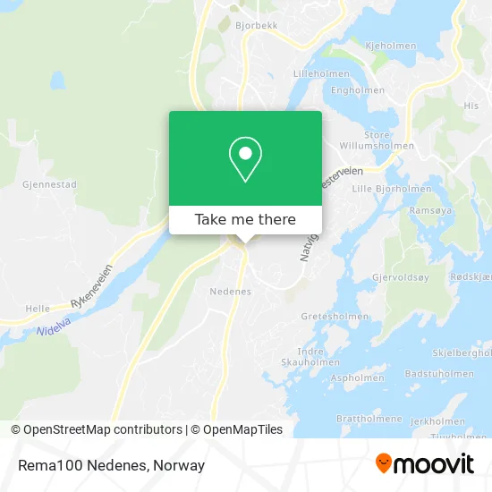 Rema100 Nedenes map