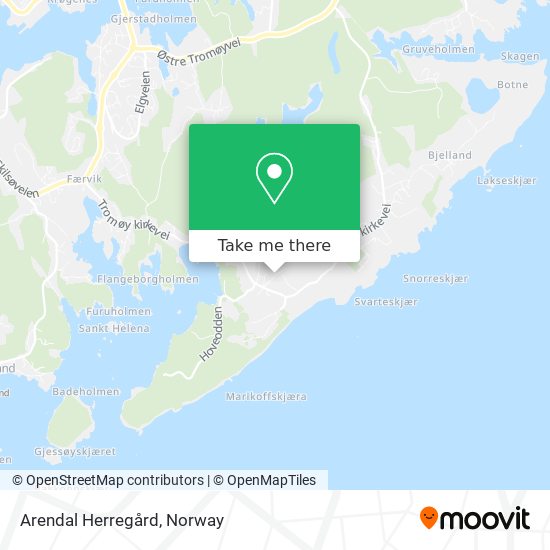 Arendal Herregård map