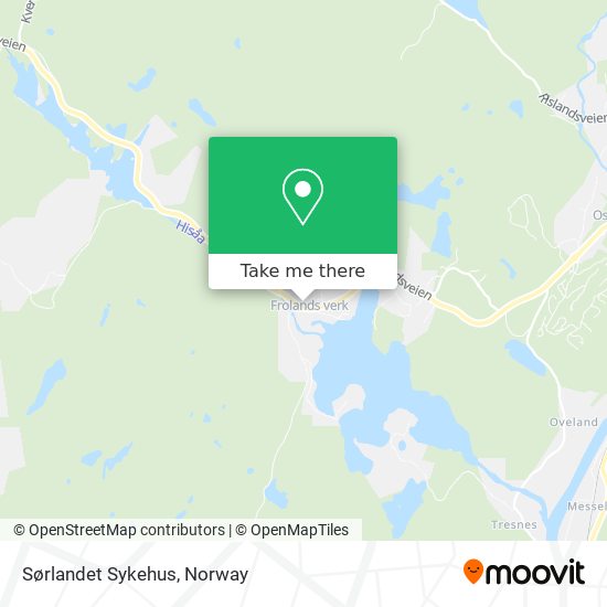 Sørlandet Sykehus map