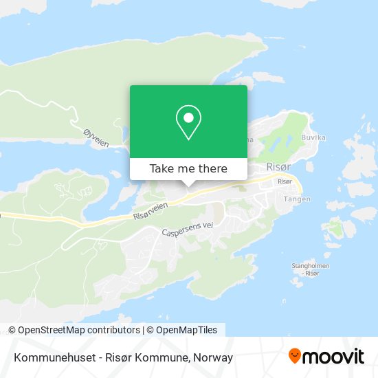 Kommunehuset - Risør Kommune map