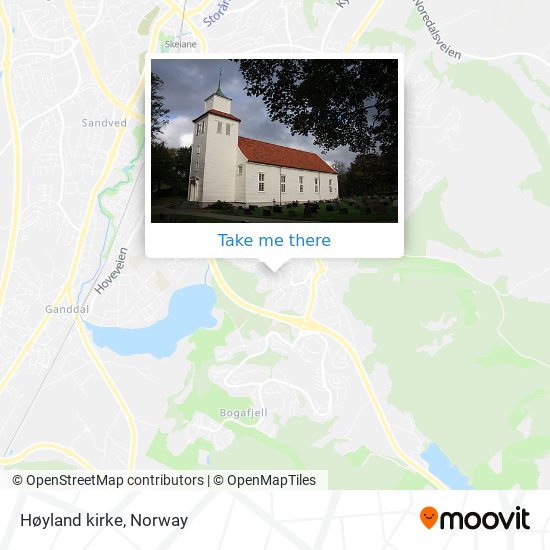 Høyland kirke map